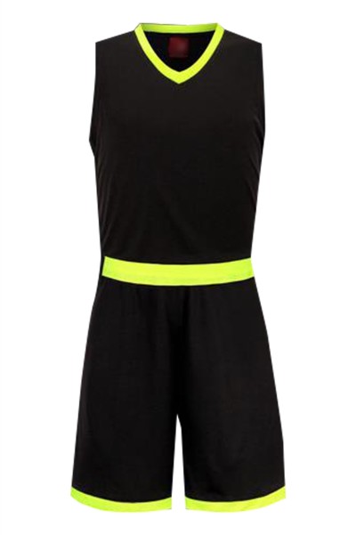 SKWTV061 manufacturing basketball suit sportswear design sleeveless jacket training suit wave shirt center side view
